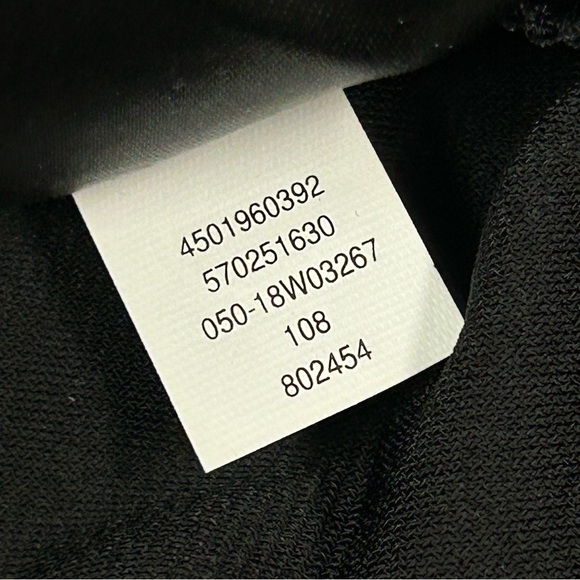 WHBM Womens Midi Shift Dress Sz XL Long Sleeve Stretch Boat Neck Black Striped - Picture 11 of 11